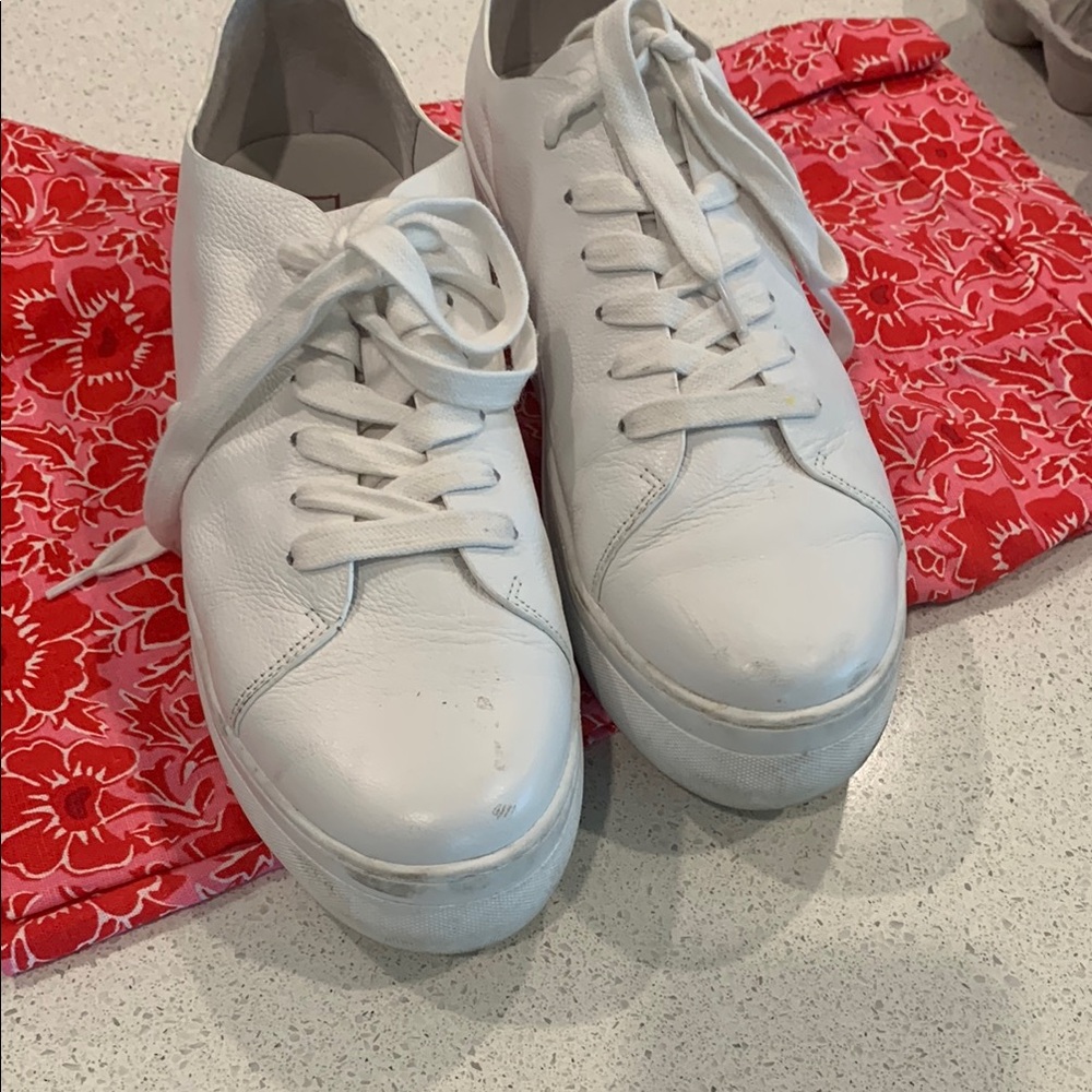 Classic White Lace-Up Sneakers - Picture 12 of 12